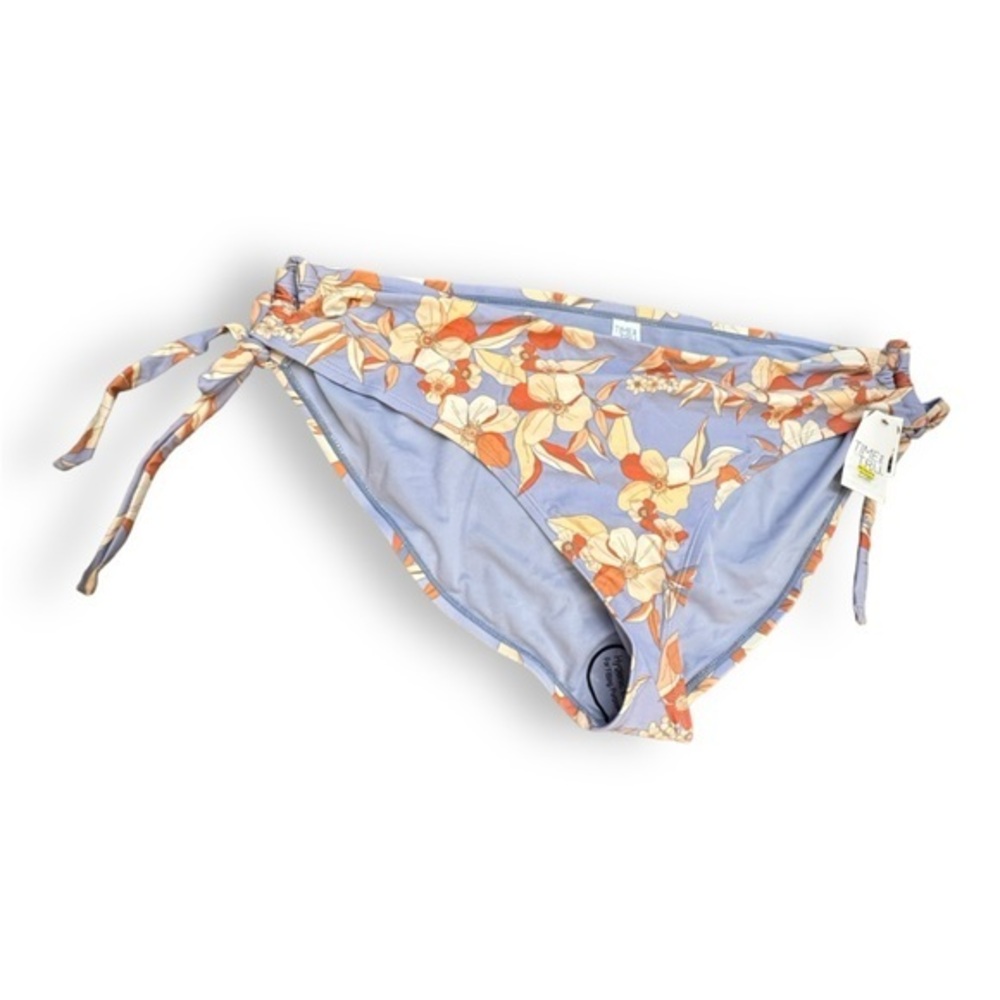 🆕 NWT Women’s 3X Bikini Separates Blue Floral Side Tie Bottoms 24w 26w